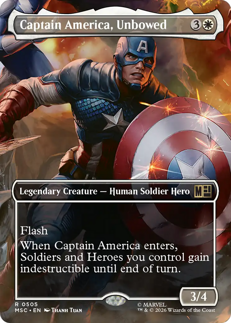 Captain America, Unbowed (Borderless) [Marvel Super Heroes Commander] | Card Merchant Takapuna
