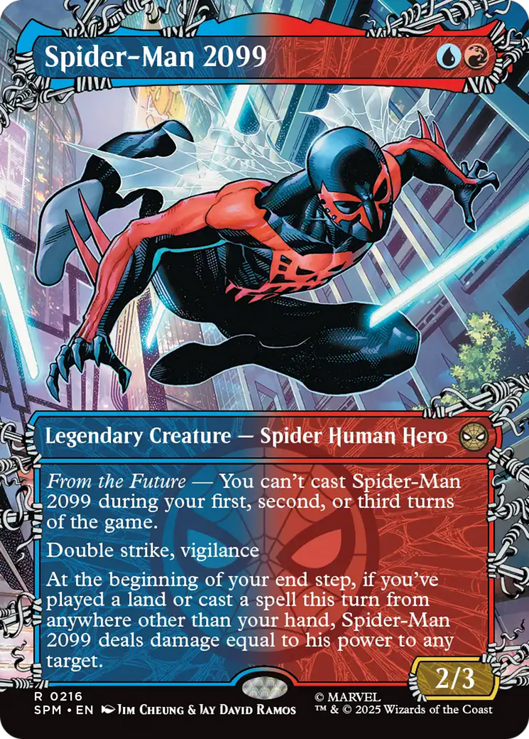 Spider-Man 2099 (0216) (Borderless) [Marvel's Spider-Man] | Card Merchant Takapuna