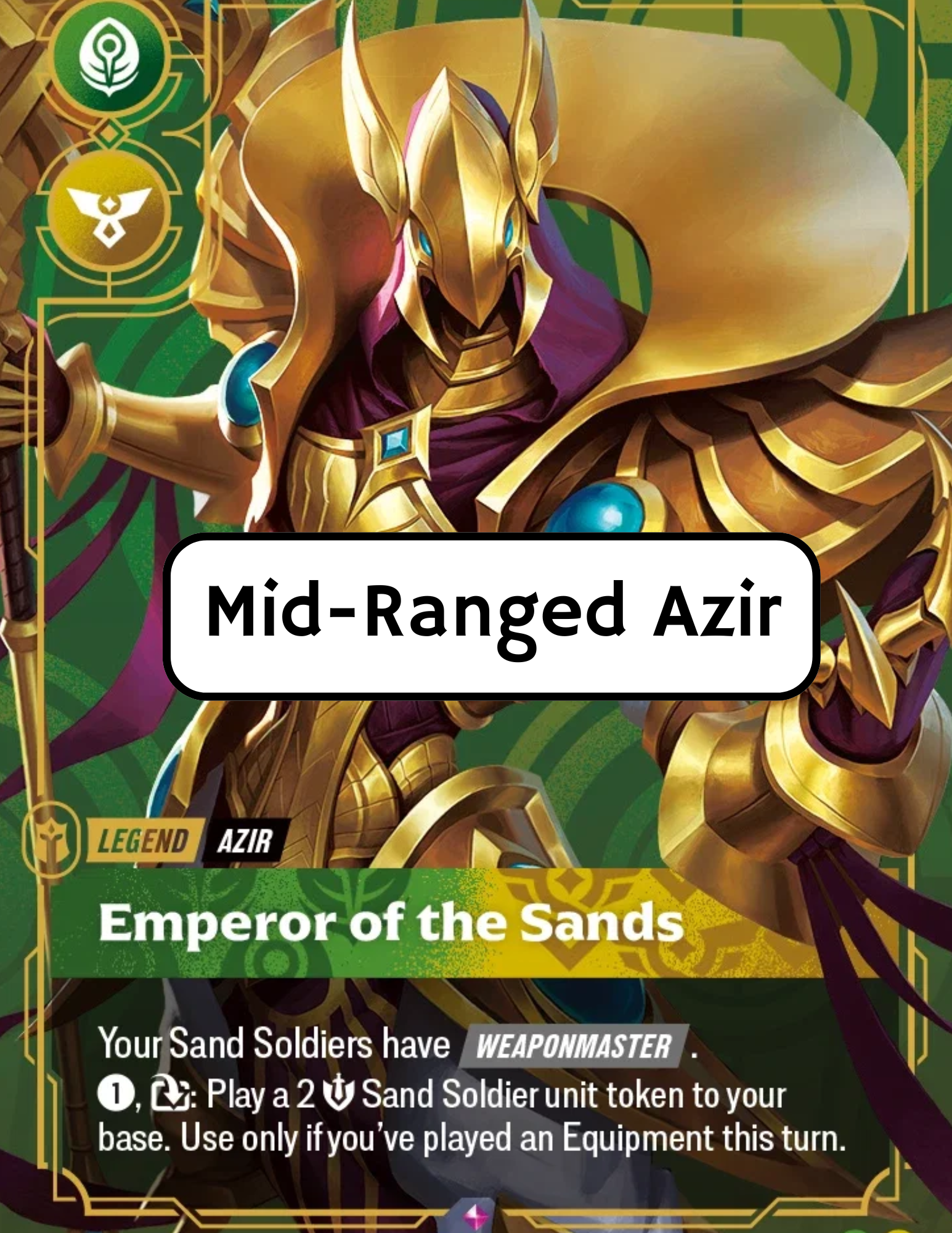 Mid-Ranged Azir [Riftbound Custom Deck] | Card Merchant Takapuna