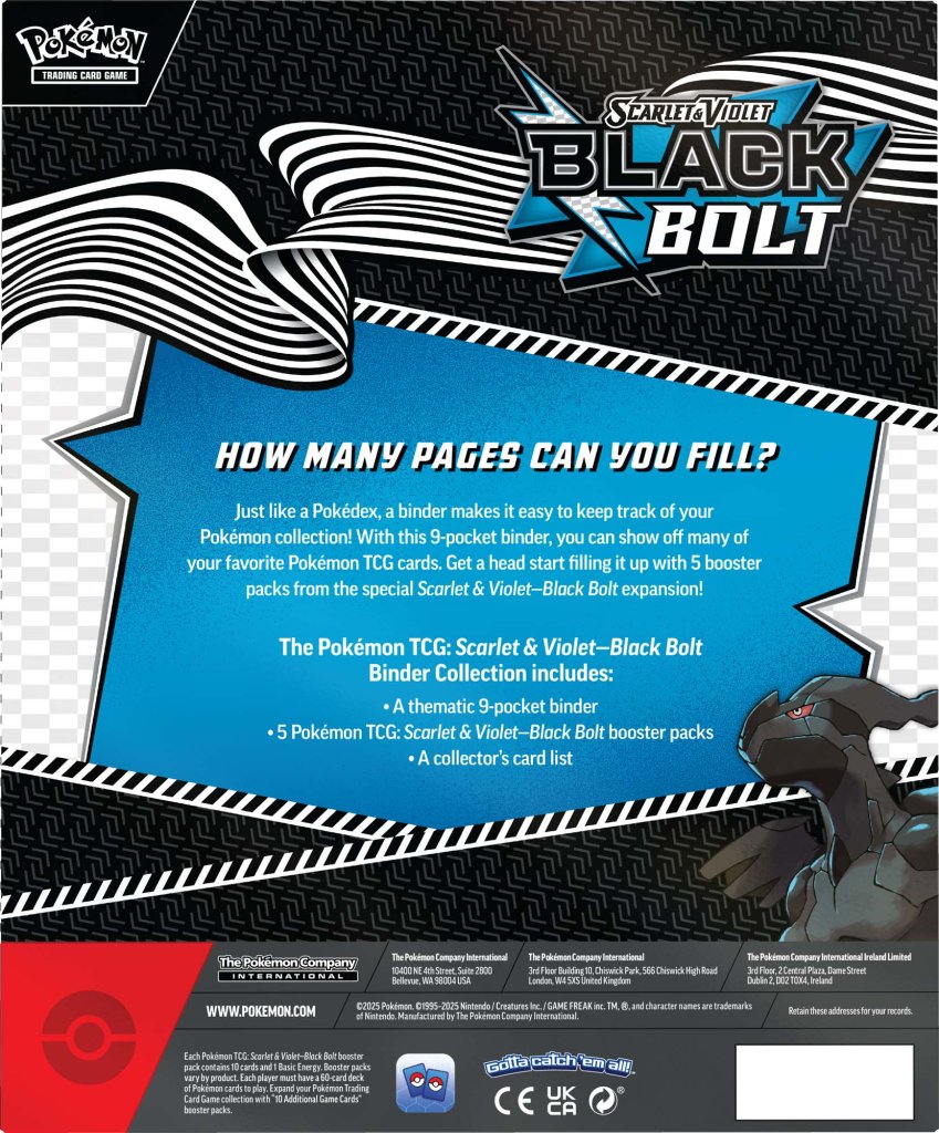 PKM S&V - Black Bolt Binder Collection | Card Merchant Takapuna