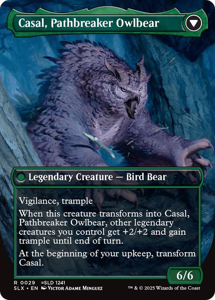 Casal, Lurkwood Pathfinder // Casal, Pathbreaker Owlbear [Secret Lair: Universes Within] | Card Merchant Takapuna