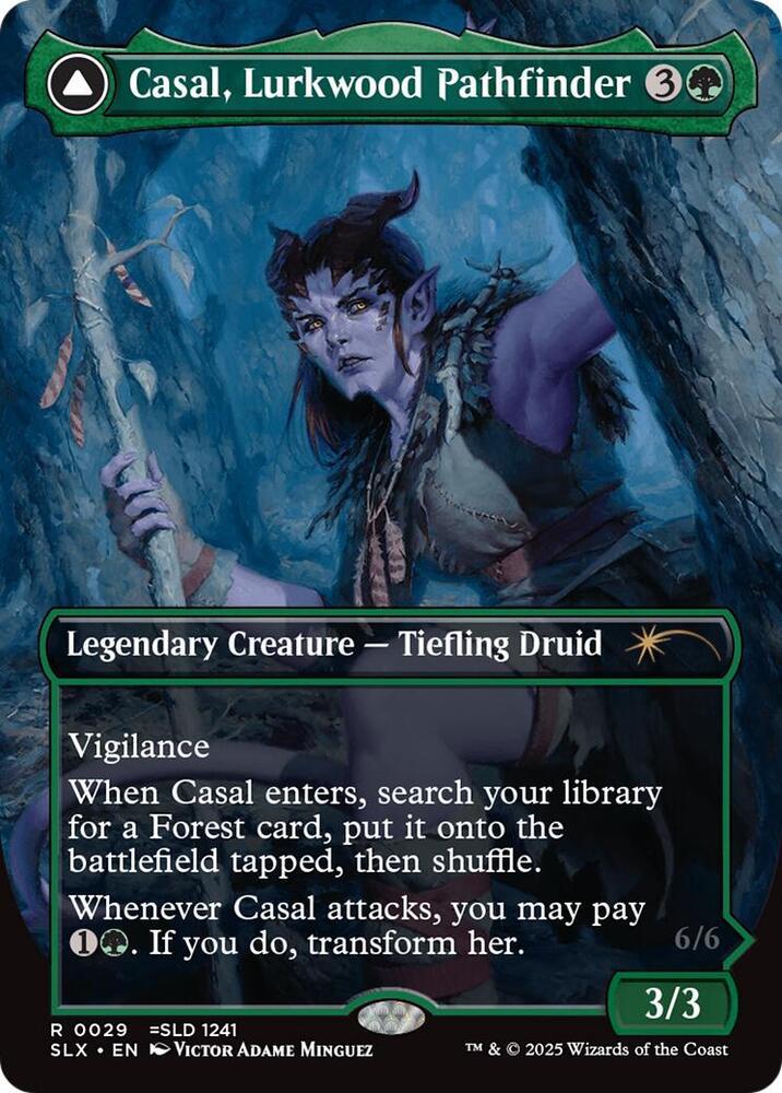 Casal, Lurkwood Pathfinder // Casal, Pathbreaker Owlbear [Secret Lair: Universes Within] | Card Merchant Takapuna
