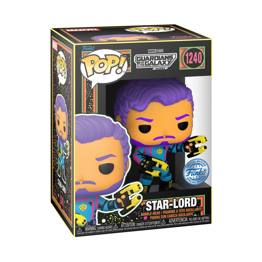 Guardians Of The Galaxy 3 – Star-Lord (US Exclusive) Blacklight pop! 1240 | Card Merchant Takapuna