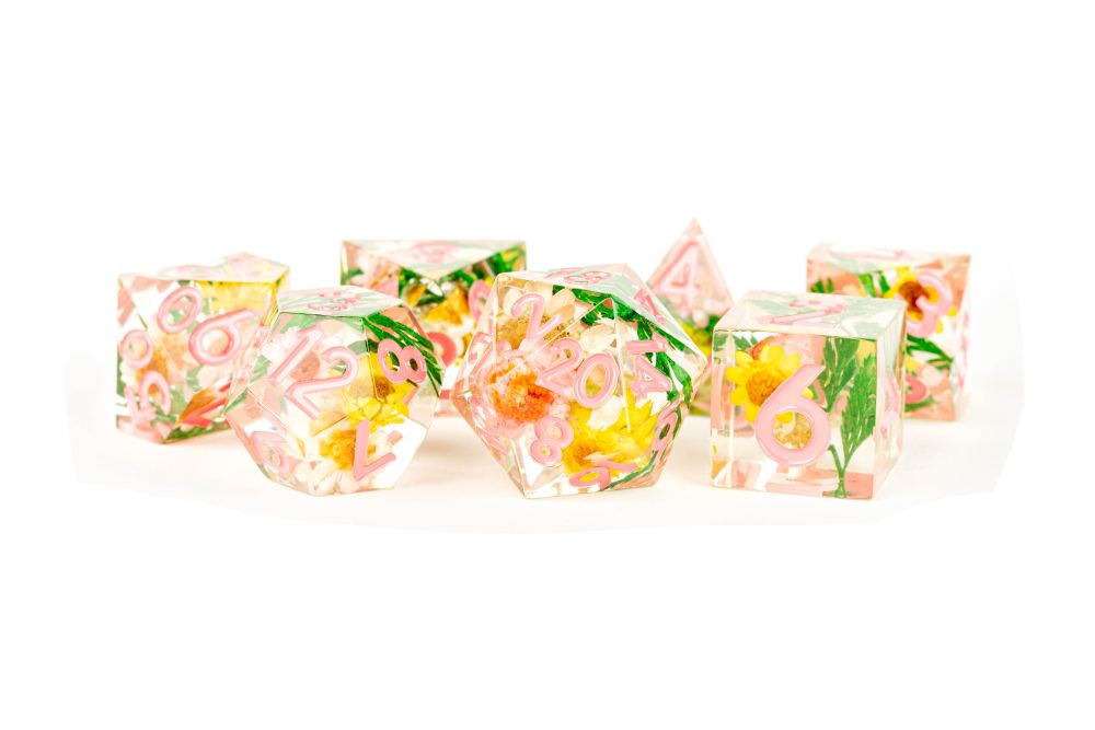 Fanroll: Handcrafted Sharp Edge Resin Dice Set | Card Merchant Takapuna
