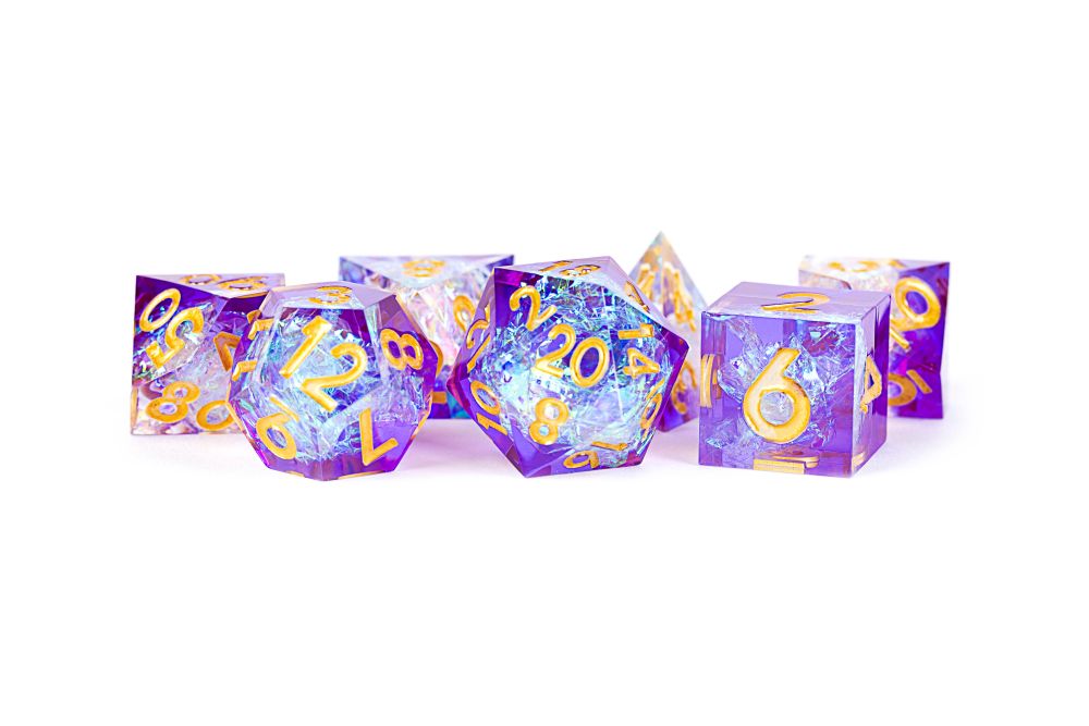 Fanroll: Handcrafted Sharp Edge Resin Dice Set | Card Merchant Takapuna