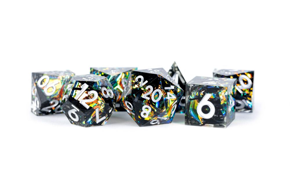 Fanroll: Handcrafted Sharp Edge Resin Dice Set | Card Merchant Takapuna