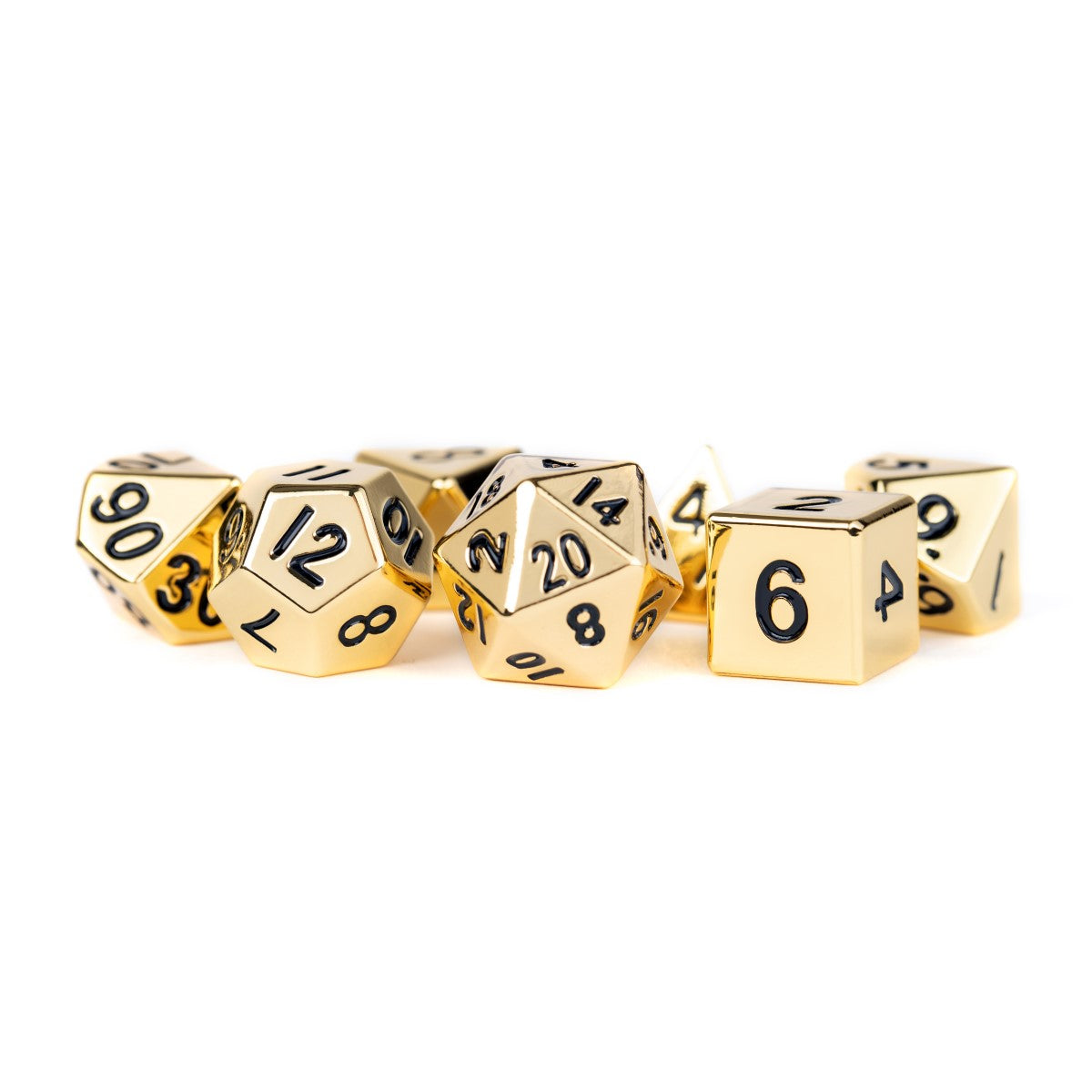 MDG – Metal Dice: Gold 16mm Poly Set | Card Merchant Takapuna