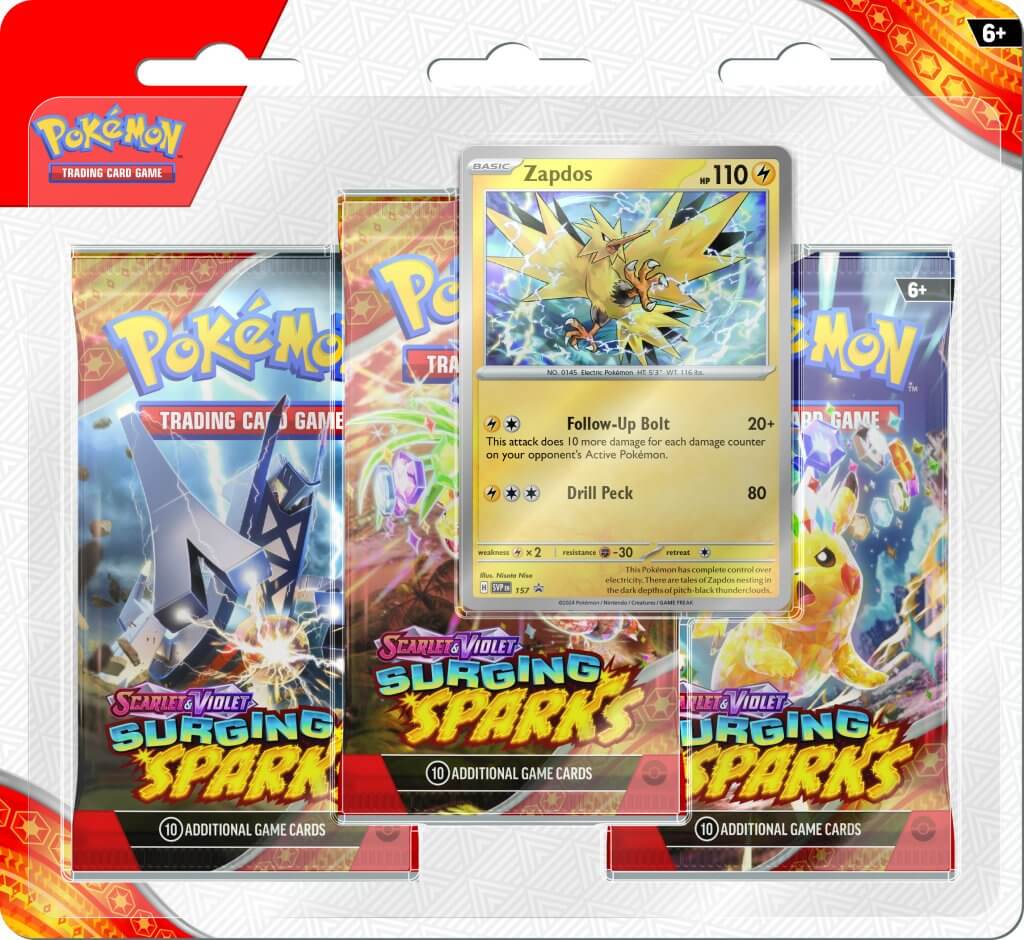 PKM 3-Pack Blister - Surging Sparks | Card Merchant Takapuna