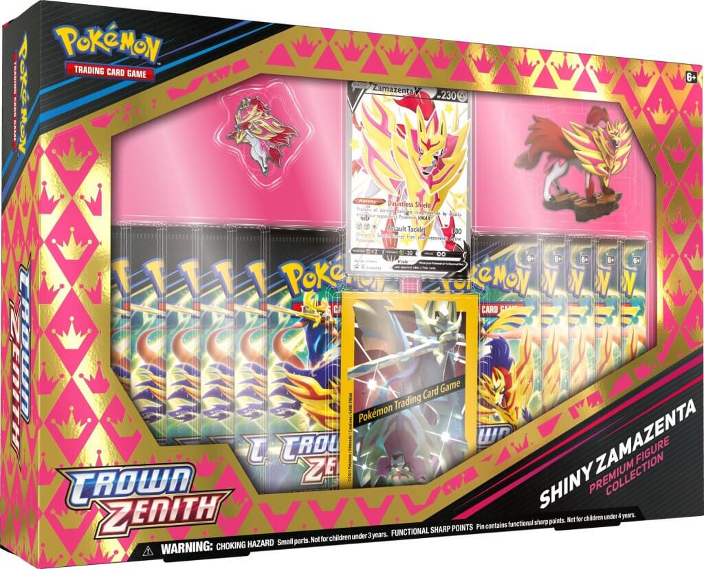 Pokemon TCG Crown Zenith Shiny Zacian/Zamazenta Figure Box