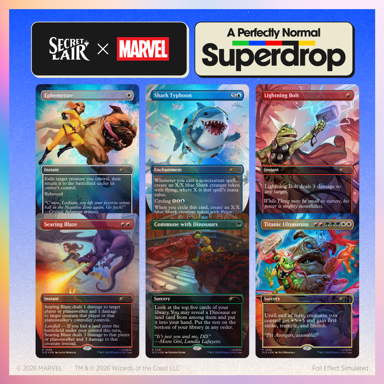 Secret Lair x Marvel: Earth's Mightiest Pets Foil Edition | Card Merchant Takapuna