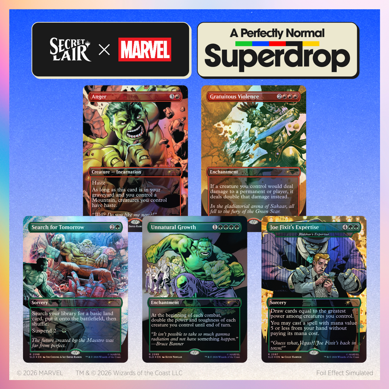 Secret Lair x Marvel's Hulk: SMASH! Foil Edition | Card Merchant Takapuna