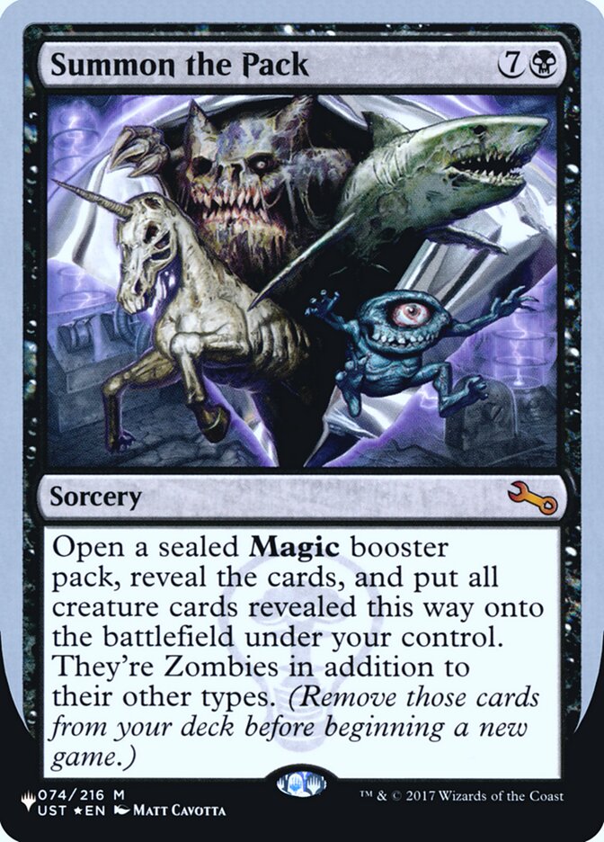 Summon the Pack (Unfinity Foil Edition) [The List] | Card Merchant Takapuna