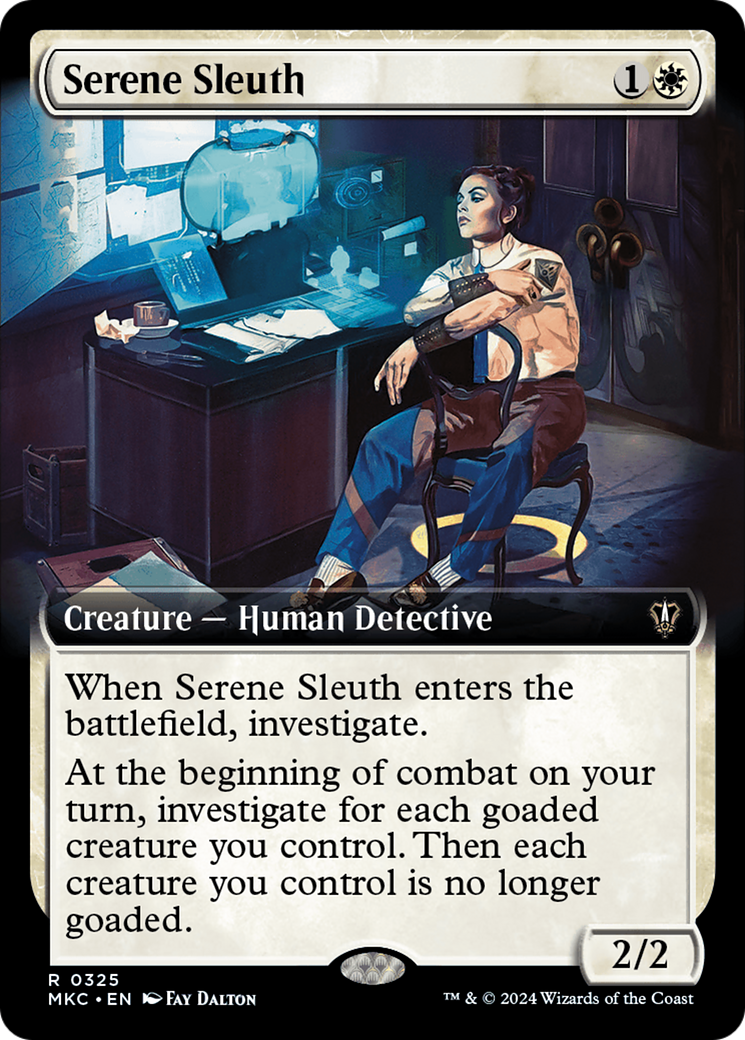 Serene Sleuth (Extended Art) [Murders at Karlov Manor Commander] | Card Merchant Takapuna