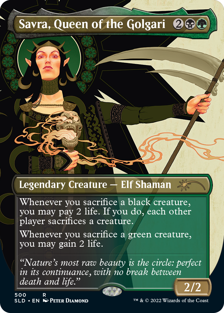 Savra, Queen of the Golgari (Borderless) [Secret Lair Drop Series] | Card Merchant Takapuna
