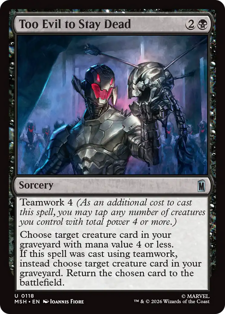 Too Evil to Stay Dead [Marvel Super Heroes] | Card Merchant Takapuna