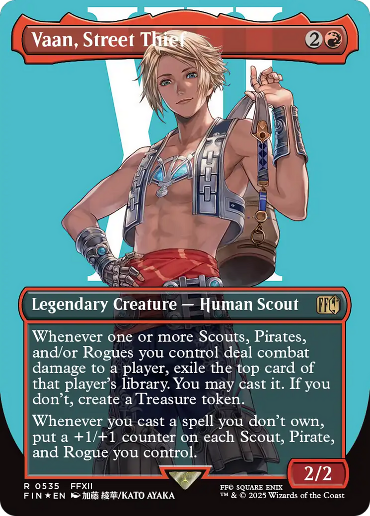 Vaan, Street Thief (Borderless) (Surge Foil) [FINAL FANTASY] | Card Merchant Takapuna