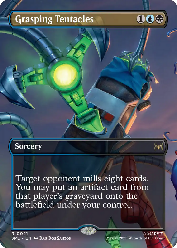 Grasping Tentacles (Borderless) [Marvel's Spider-Man: Eternal-Legal] | Card Merchant Takapuna