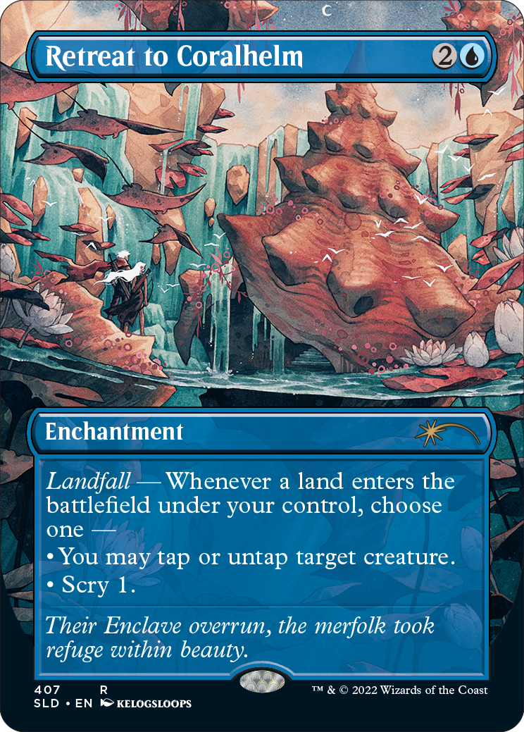 Retreat to Coralhelm (Borderless) [Secret Lair Drop Series] | Card Merchant Takapuna