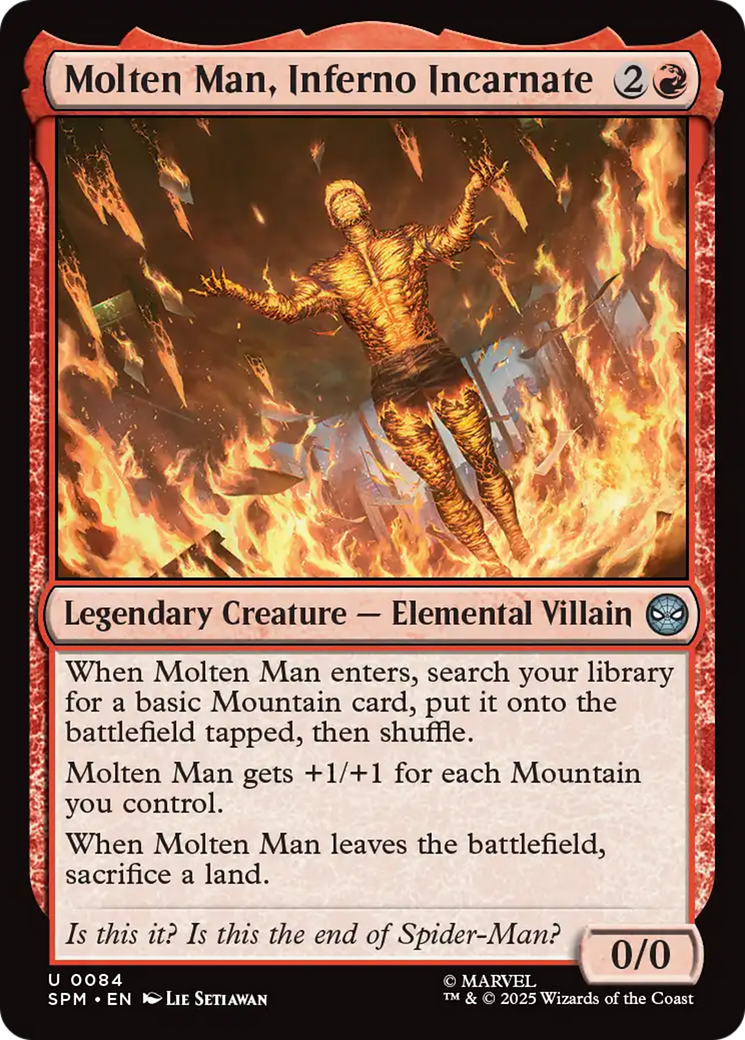 Molten Man, Inferno Incarnate [Marvel's Spider-Man] | Card Merchant Takapuna