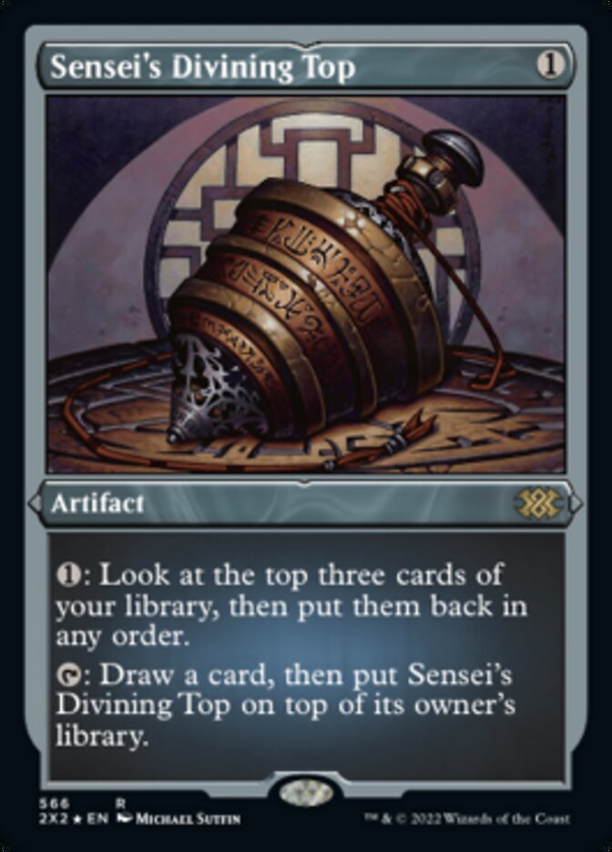 Sensei's Divining Top (Foil Etched) [Double Masters 2022] | Card Merchant Takapuna