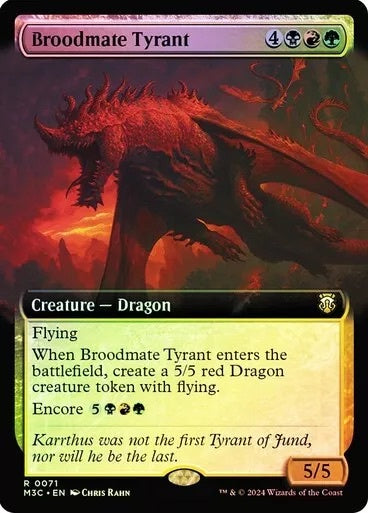 Broodmate Tyrant (Extended Art) (Ripple Foil) [Modern Horizons 3 Commander] | Card Merchant Takapuna