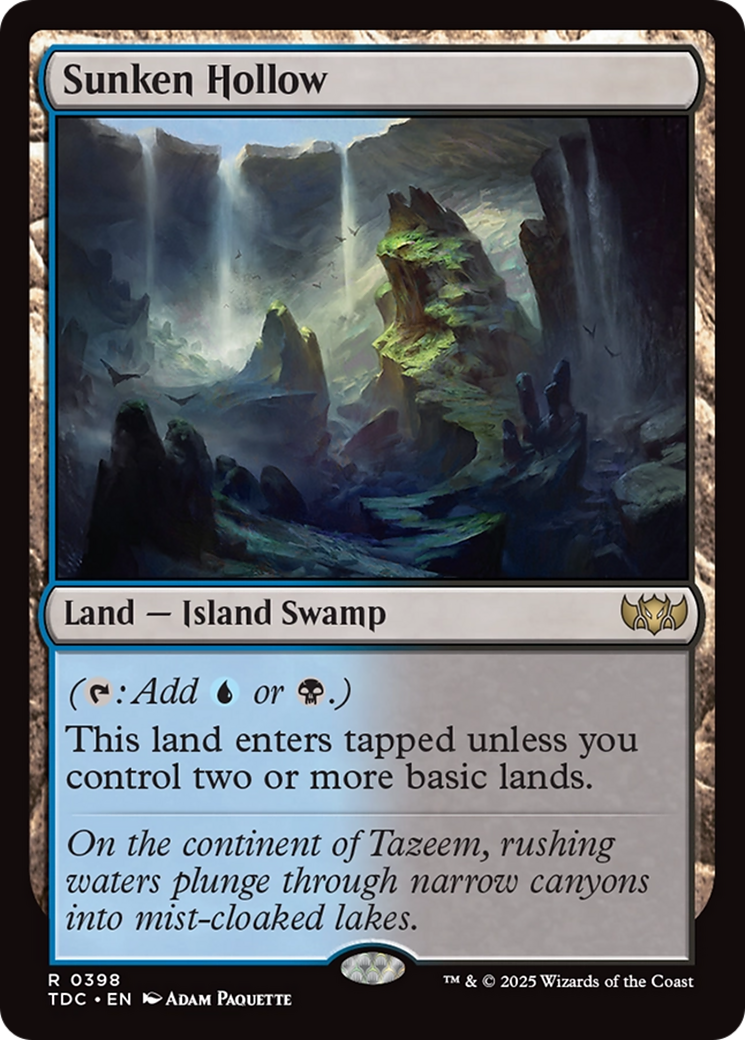 Sunken Hollow [Tarkir: Dragonstorm Commander] | Card Merchant Takapuna