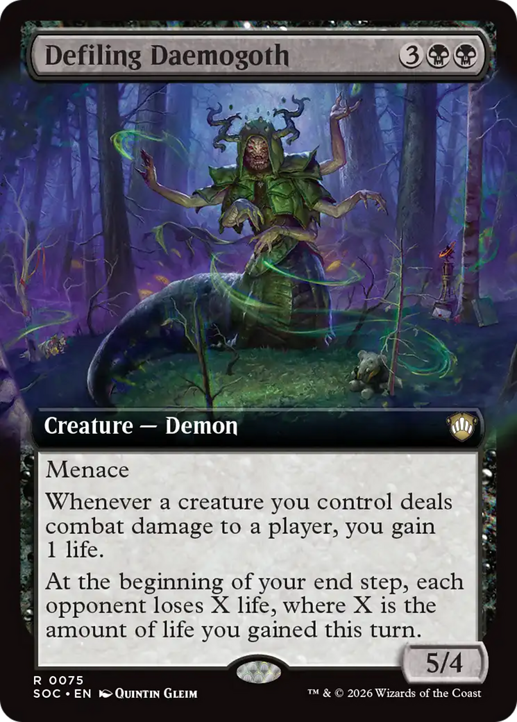 Defiling Daemogoth (Extended Art) [Secrets of Strixhaven Commander] | Card Merchant Takapuna