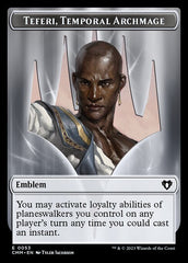 Servo // Emblem - Teferi, Temporal Archmage Double-Sided Token [Commander Masters Tokens] | Card Merchant Takapuna