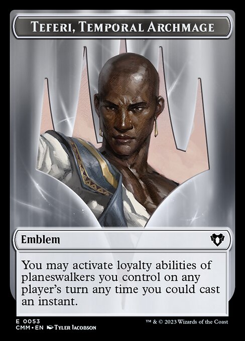 Human Soldier // Emblem - Teferi, Temporal Archmage Double-Sided Token [Commander Masters Tokens] | Card Merchant Takapuna