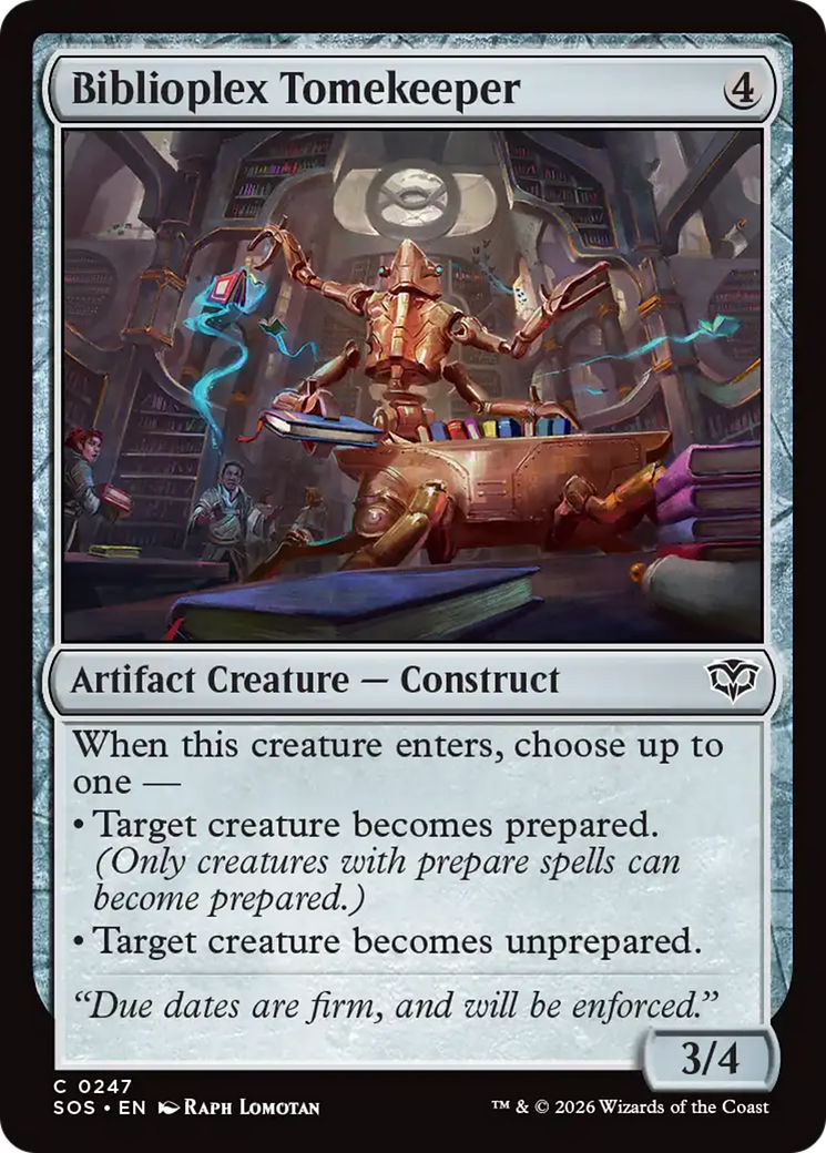 Biblioplex Tomekeeper [Secrets of Strixhaven] | Card Merchant Takapuna