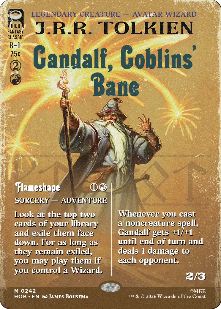 Gandalf, Goblins' Bane (Borderless) [The Hobbit] | Card Merchant Takapuna