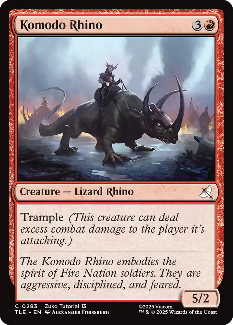 Komodo Rhino (0283) [Avatar: The Last Airbender: Eternal-Legal] | Card Merchant Takapuna