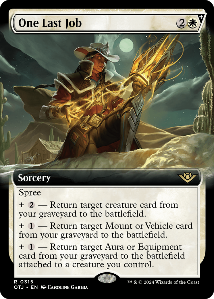 One Last Job (Extended Art) [Outlaws of Thunder Junction] | Card Merchant Takapuna