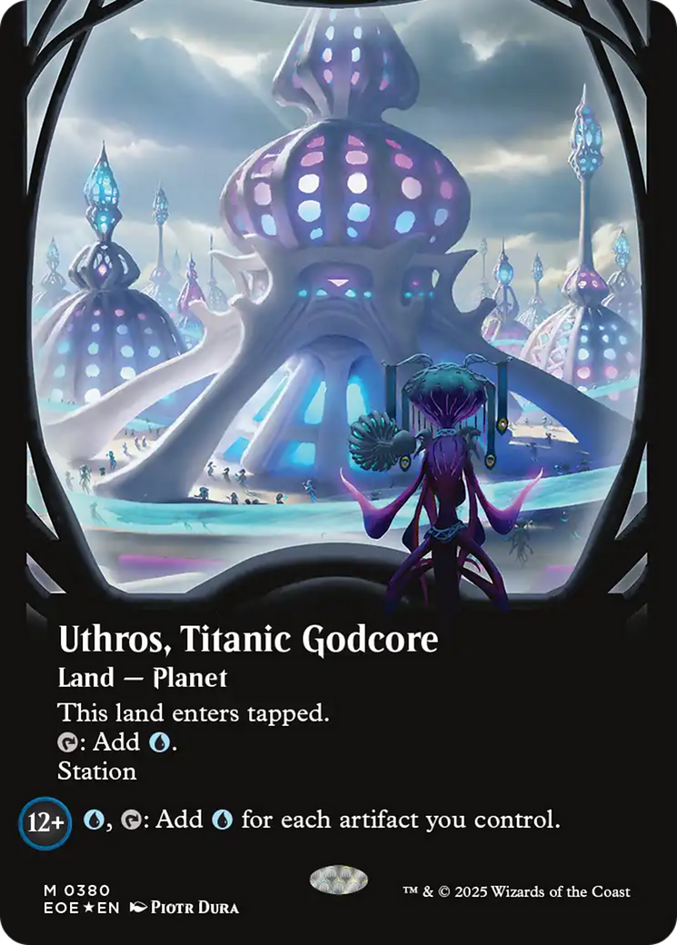 Uthros, Titanic Godcore (Borderless) (Galaxy Foil) [Edge of Eternities] | Card Merchant Takapuna