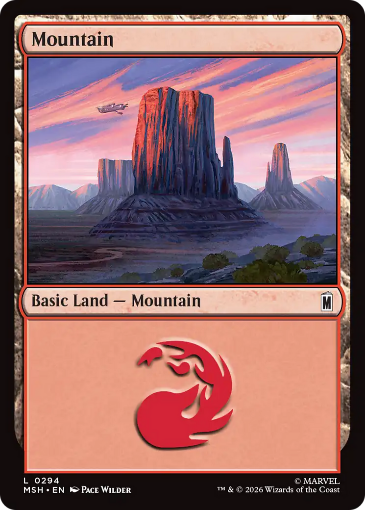 Mountain (0294) [Marvel Super Heroes] | Card Merchant Takapuna