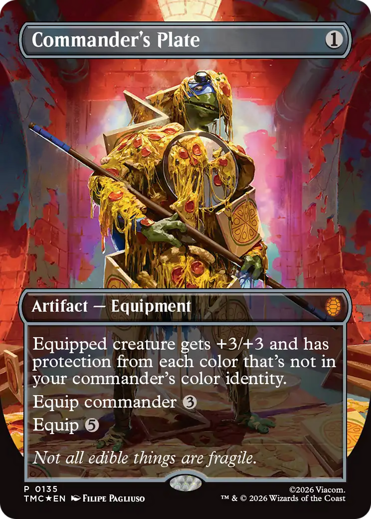 Commander's Plate (Borderless) [Teenage Mutant Ninja Turtles Commander] | Card Merchant Takapuna