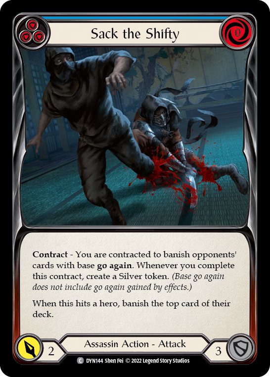 Sack the Shifty (Blue) [DYN144] (Dynasty)  Rainbow Foil | Card Merchant Takapuna