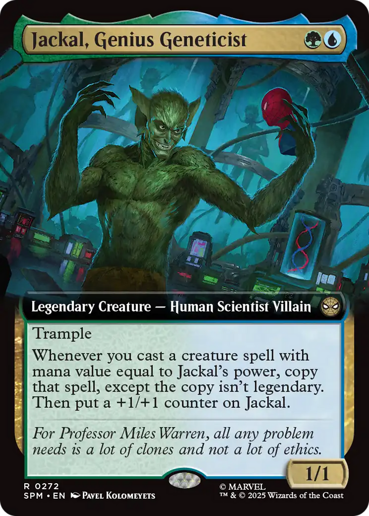 Jackal, Genius Geneticist (Extended Art) [Marvel's Spider-Man] | Card Merchant Takapuna