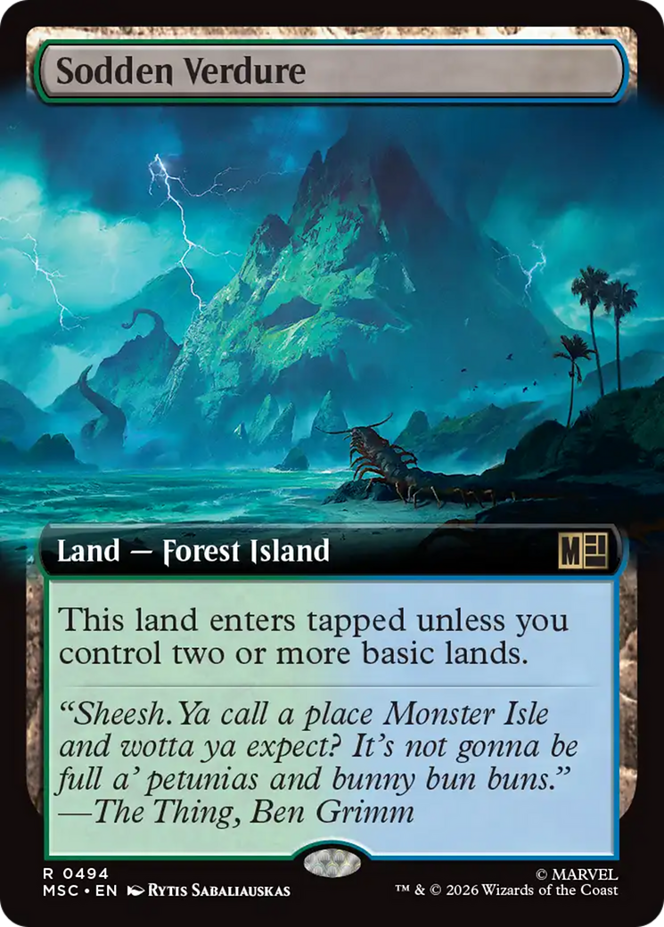 Sodden Verdure (Extended Art) [Marvel Super Heroes Commander] | Card Merchant Takapuna