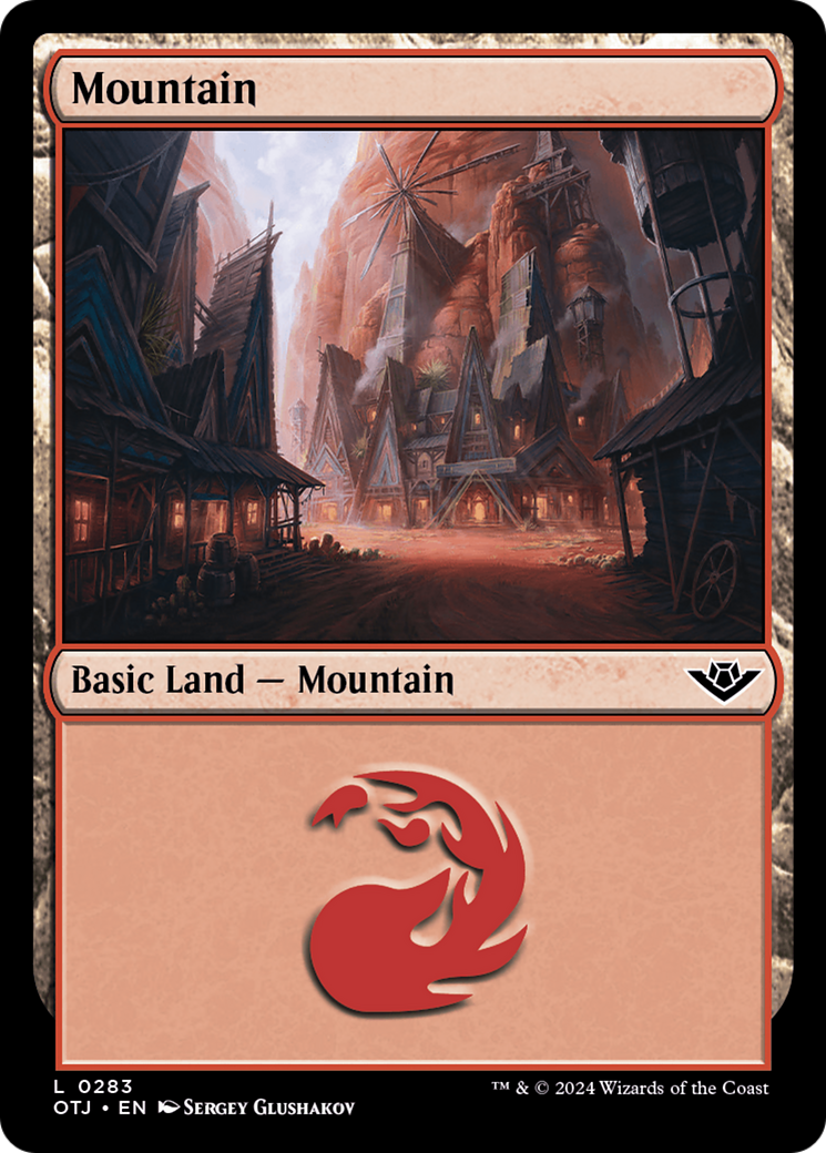 Mountain (0283) [Outlaws of Thunder Junction] | Card Merchant Takapuna