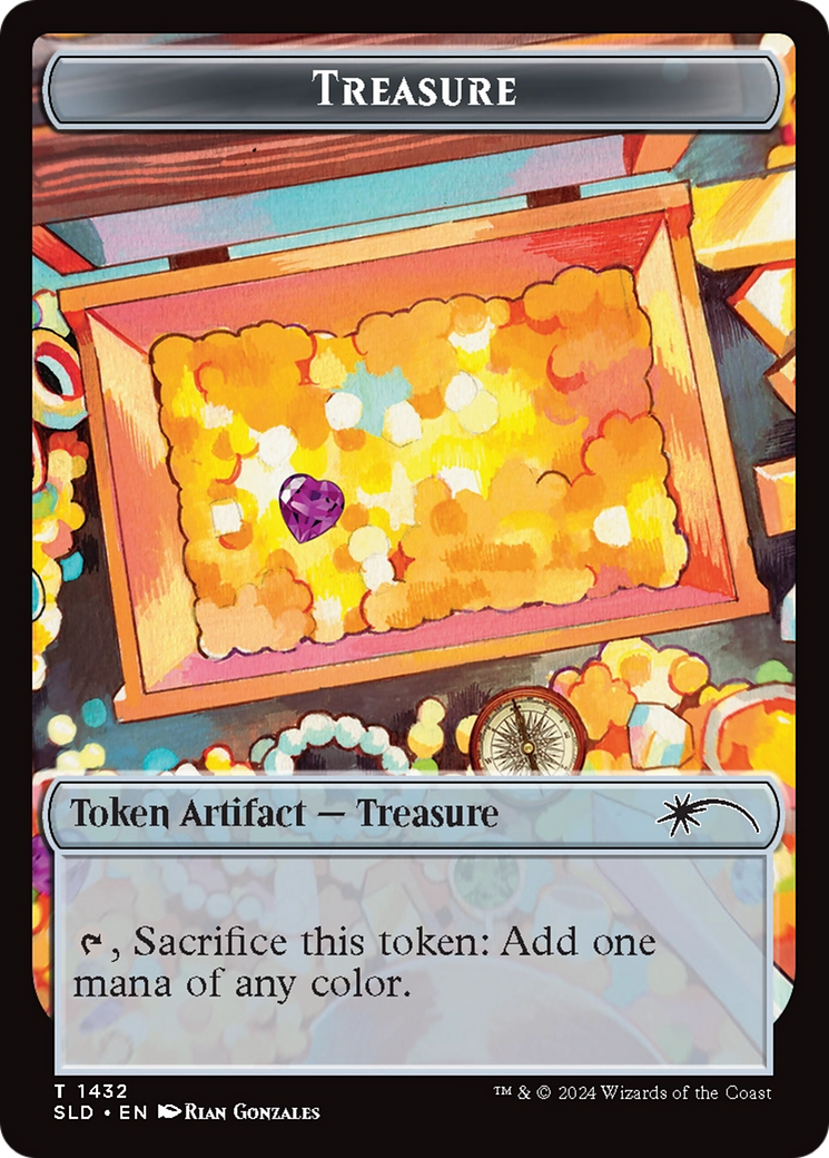 Treasure Token (1432) (Rainbow Foil) [Secret Lair Drop Series] | Card Merchant Takapuna