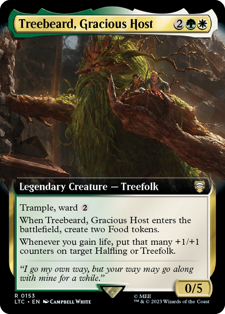 Treebeard, Gracious Host (Extended Art) [The Lord of the Rings: Tales of Middle-Earth Commander] | Card Merchant Takapuna