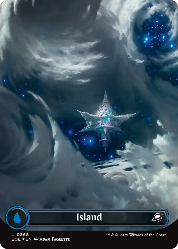 Island (0368) (Borderless) (Galaxy Foil) [Edge of Eternities]