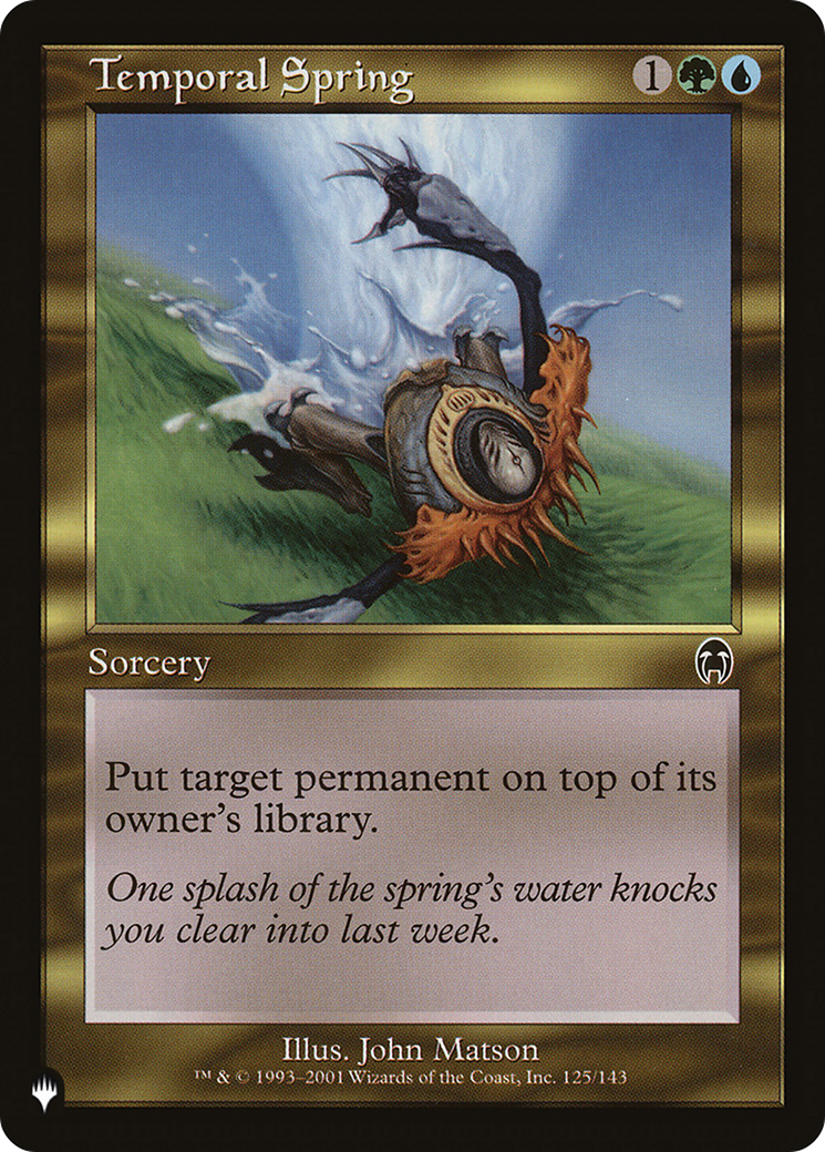 Temporal Spring [The List] | Card Merchant Takapuna