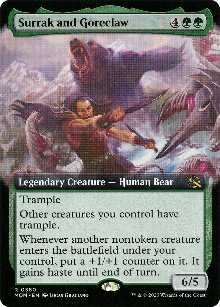 Surrak and Goreclaw (Extended Art) [March of the Machine] | Card Merchant Takapuna