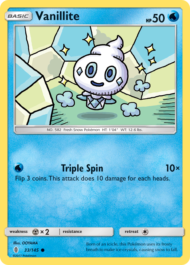 Vanillite (33/145) [Sun & Moon: Guardians Rising] | Card Merchant Takapuna