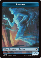 Spirit (0006) // Illusion Double-Sided Token [Secrets of Strixhaven Commander Tokens] | Card Merchant Takapuna