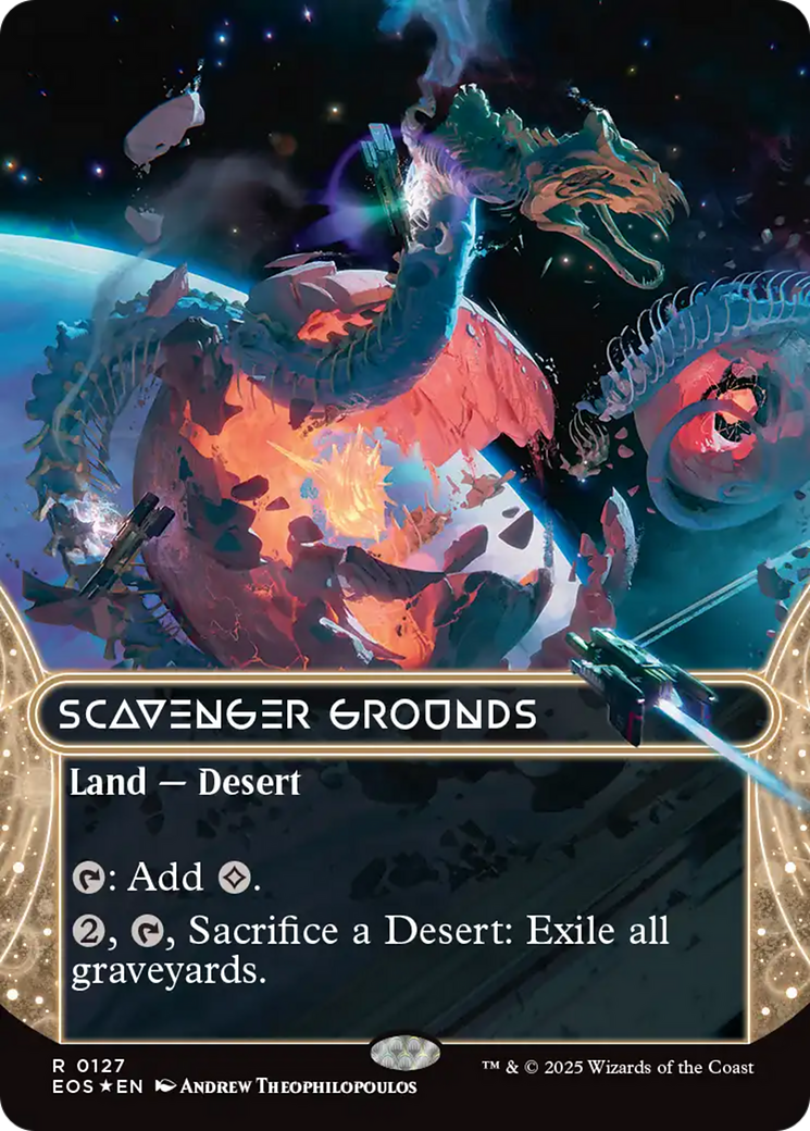 Scavenger Grounds (0127) (Borderless) (Galaxy Foil) [Edge of Eternities: Stellar Sights] | Card Merchant Takapuna