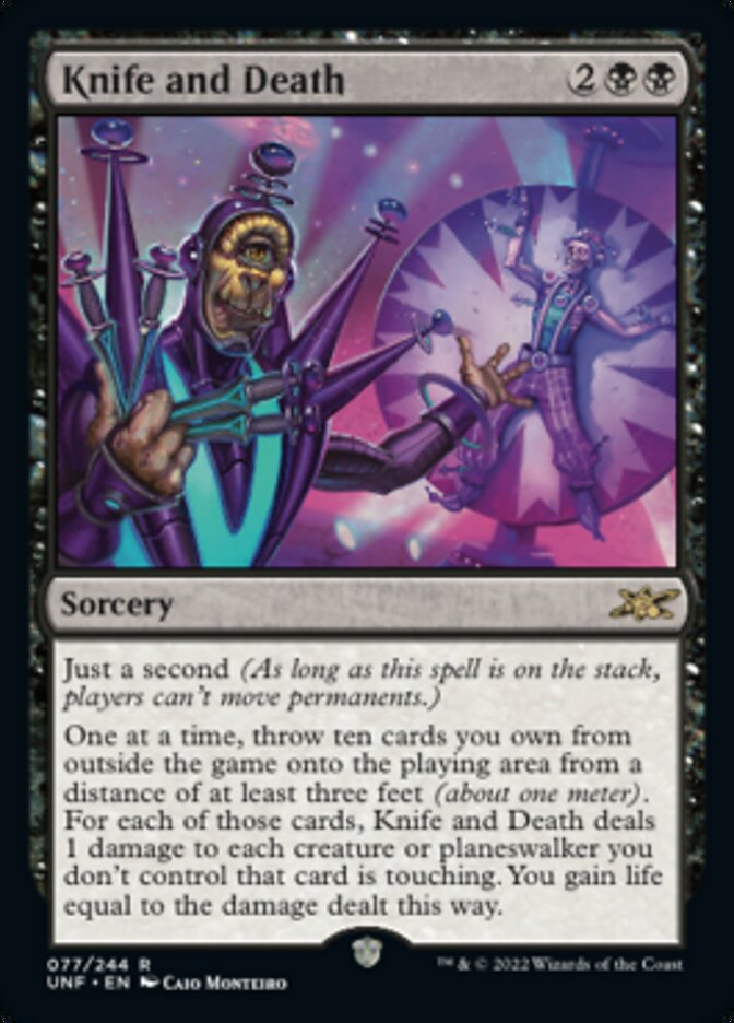 Knife and Death [Unfinity] | Card Merchant Takapuna