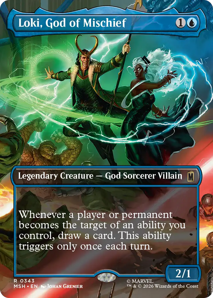Loki, God of Mischief (Borderless) [Marvel Super Heroes] | Card Merchant Takapuna